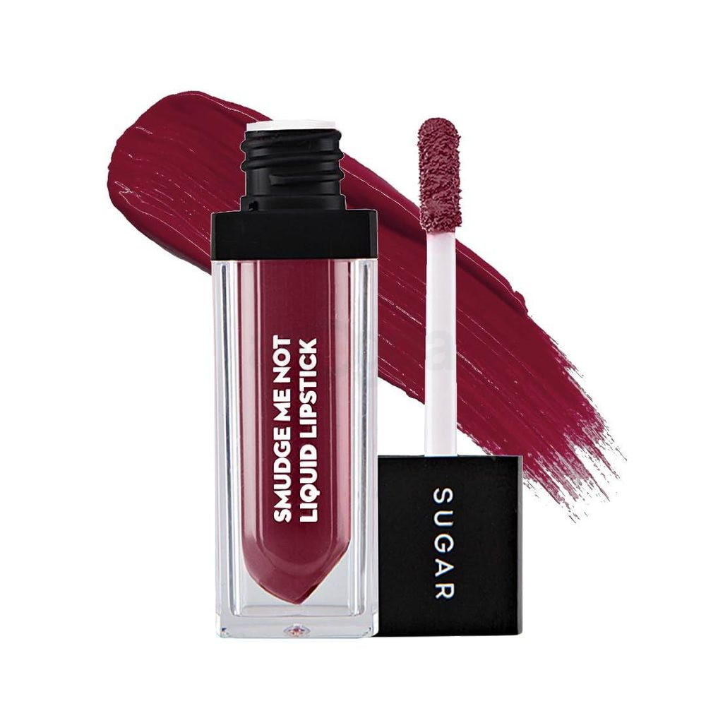 SUGAR Cosmetics Smudge Me Not Liquid Lipstick - 17 Fiery Berry (Marsala)  