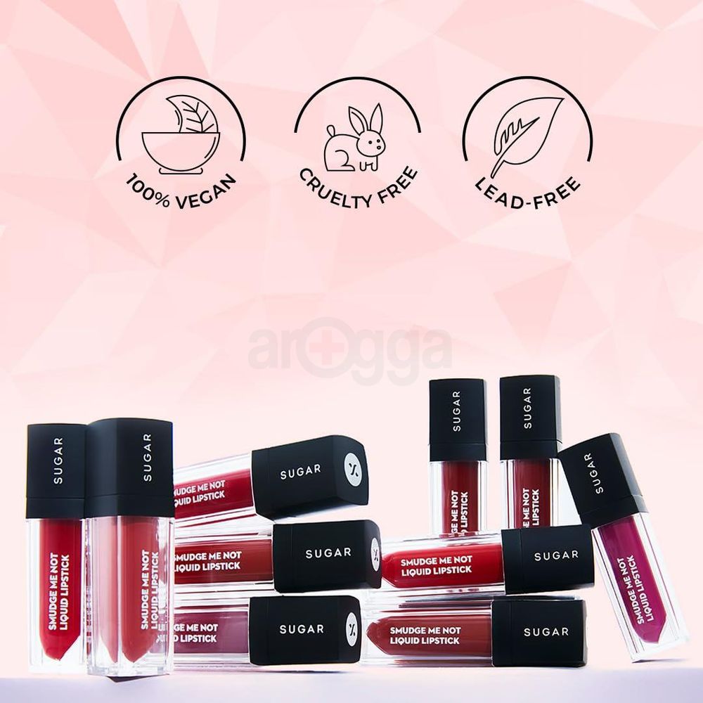 SUGAR Cosmetics Smudge Me Not Liquid Lipstick - 17 Fiery Berry (Marsala)  