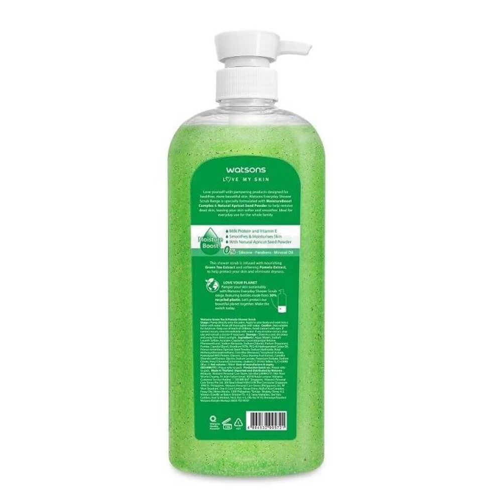 Watsons Love My Skin Green Tea and Pomelo Shower Scrub 700ml  