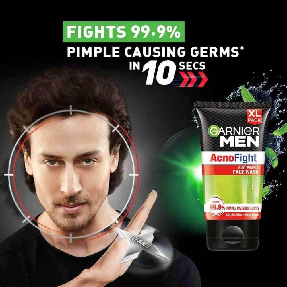 Garnier Men Acno Fight Anti Pimple Face Wash with Salicylic Active & Herba Repair 100gm  