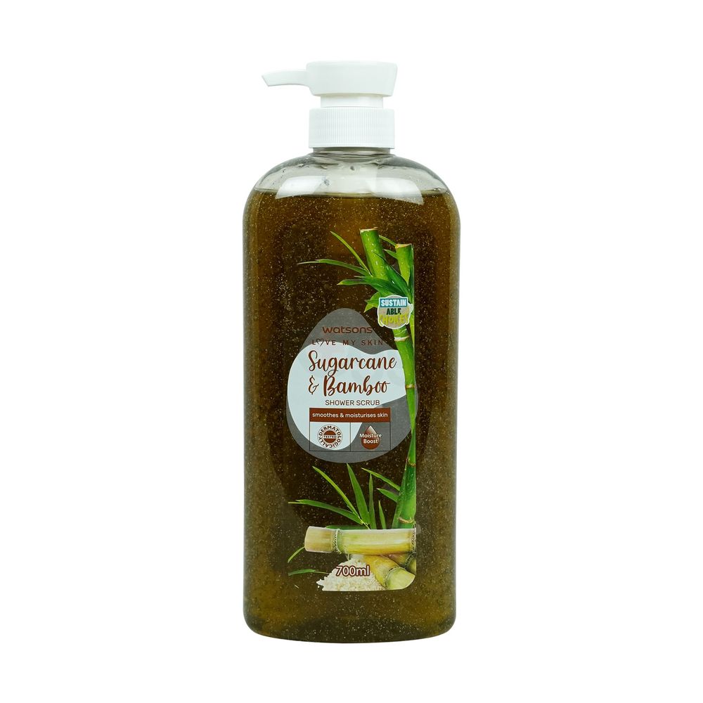 Watsons Love My Skin Sugarcane and Bamboo Shower Scrub 700ml  