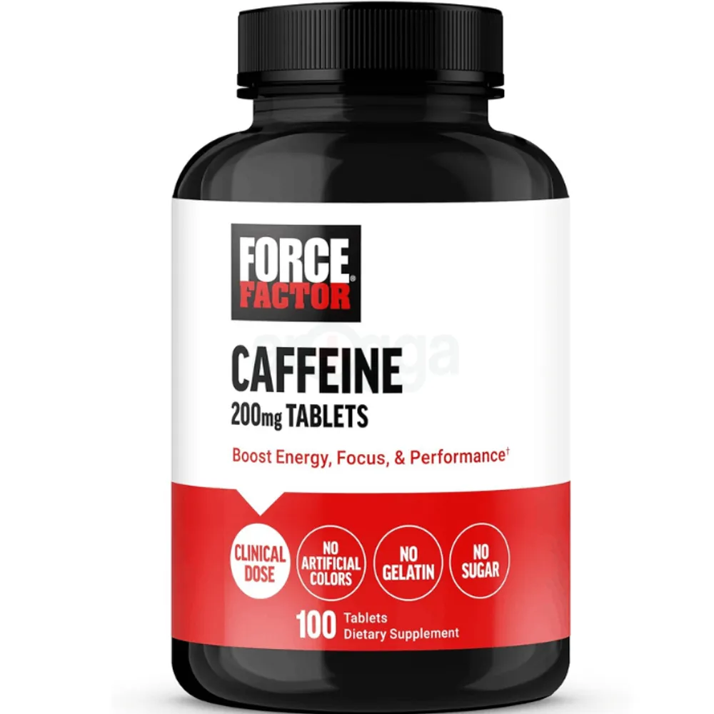 Force Factor Caffeine Pills 200mg, Caffeine Pills and Energy Supplement, 100 Tablets  