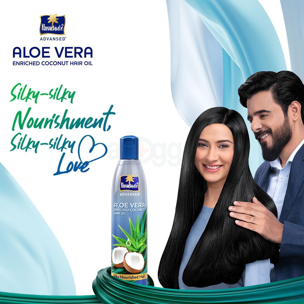 Parachute Hair Oil Advansed Aloe Vera Enriched Coconut 150ml Pack of 2 (150ml x 2)  