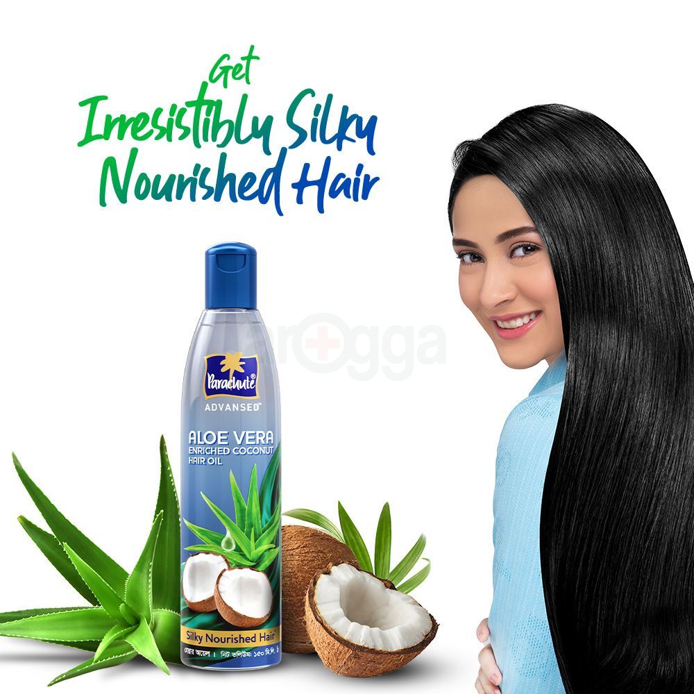 Parachute Hair Oil Advansed Aloe Vera Enriched Coconut 150ml Pack of 2 (150ml x 2)  