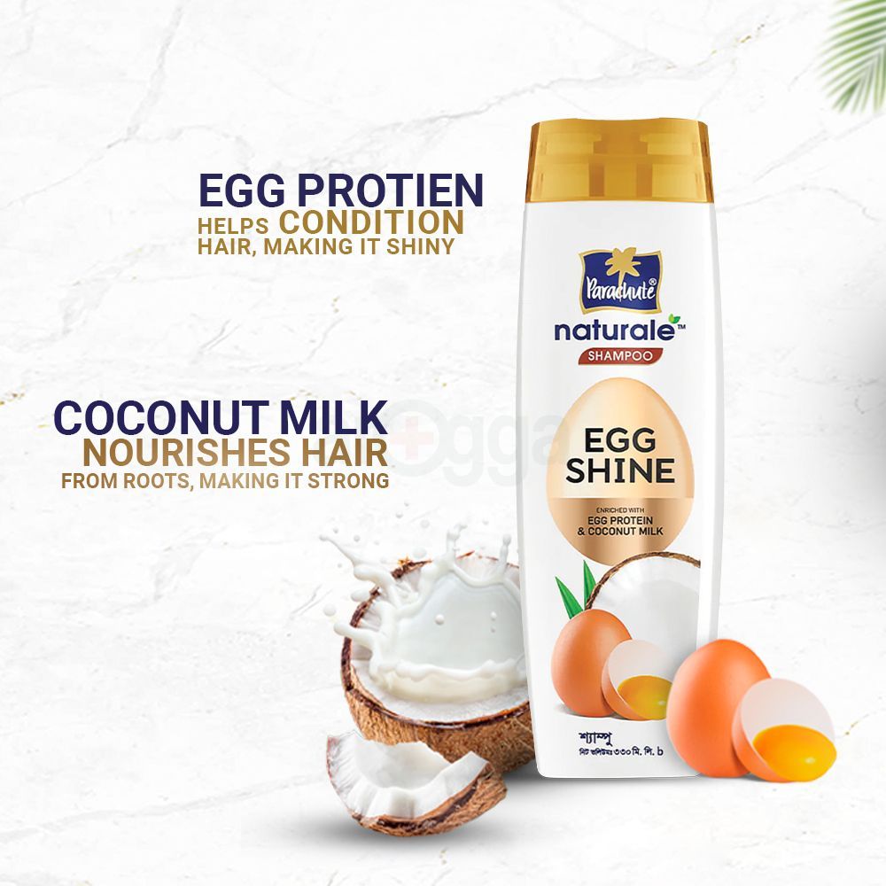 HAIR CARE BUNDLE - Parachute Naturale Shampoo Egg Shine 330ml & Parachute Hair Oil Advansed Enriched Coconut 275ml  