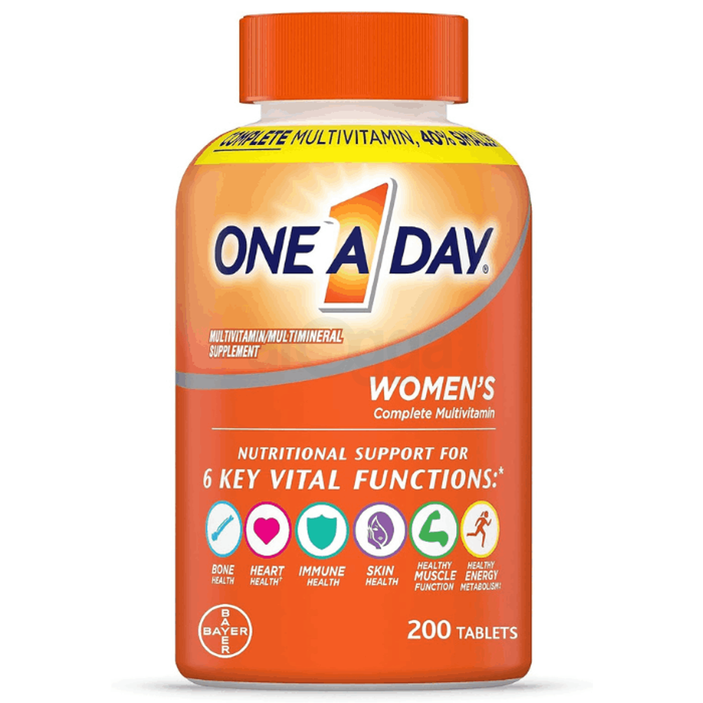 ONE A DAY Womens Complete Daily Multivitamin with Vitamin A, B , C, D, and E, Calcium and Magnesium, 200 Count	
  