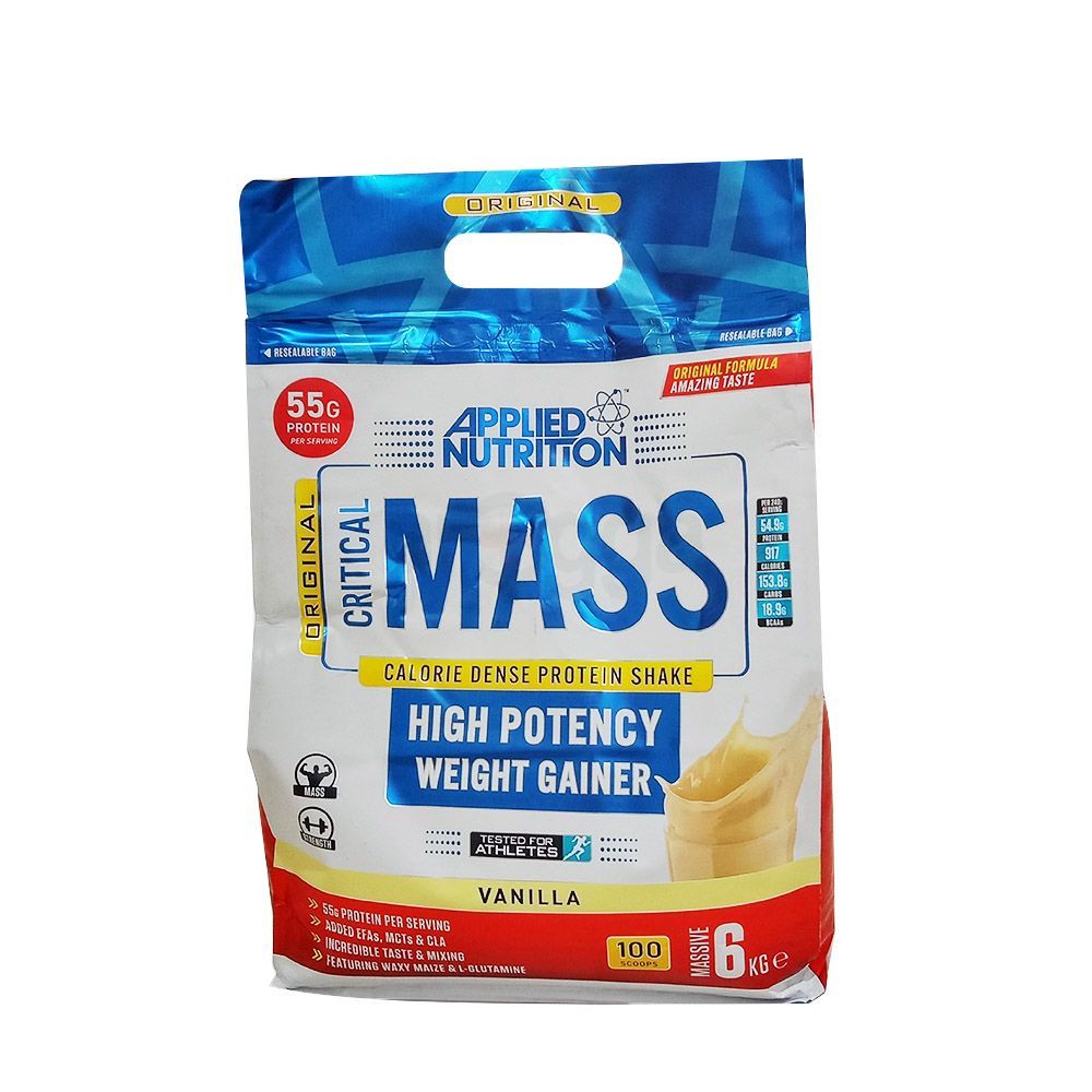 Applied Nutrition Critical Mass Professional - Weight Gain Protein Powder, High Calorie Weight Gainer, Lean Mass (6kg - 40 Servings) (Vanilla)  