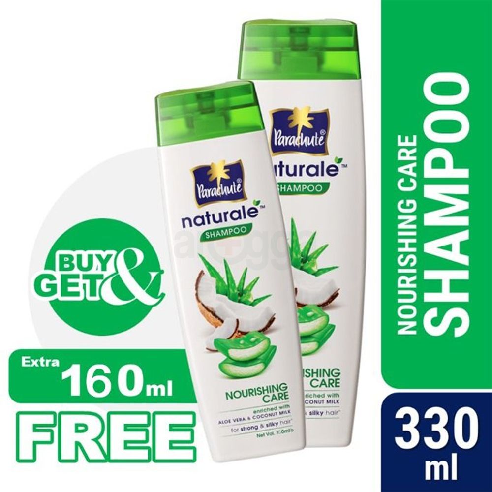 Parachute Naturale Shampoo Nourishing Care 330ml (Get 160ml Shampoo Free) - Strong Hair Shampoo Pack  