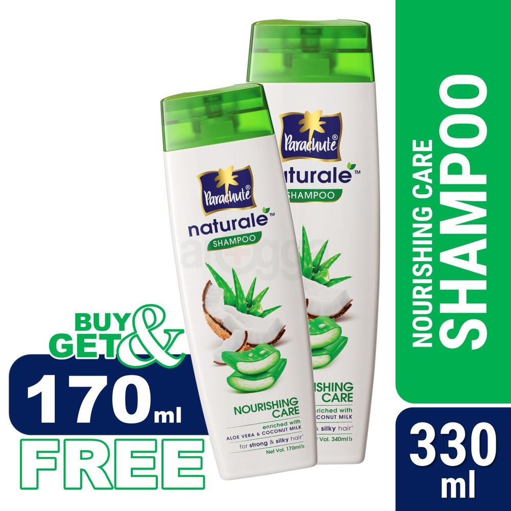 Parachute Naturale Shampoo Nourishing Care 330ml (Get 170ml Shampoo Free) - Strong Hair Shampoo Pack  