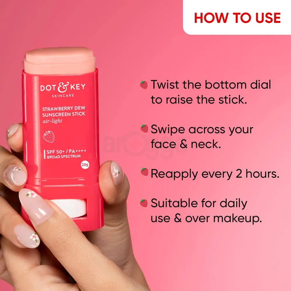 Dot and Key Strawberry Dew Sunscreen Stick SPF 50+ PA++++  
