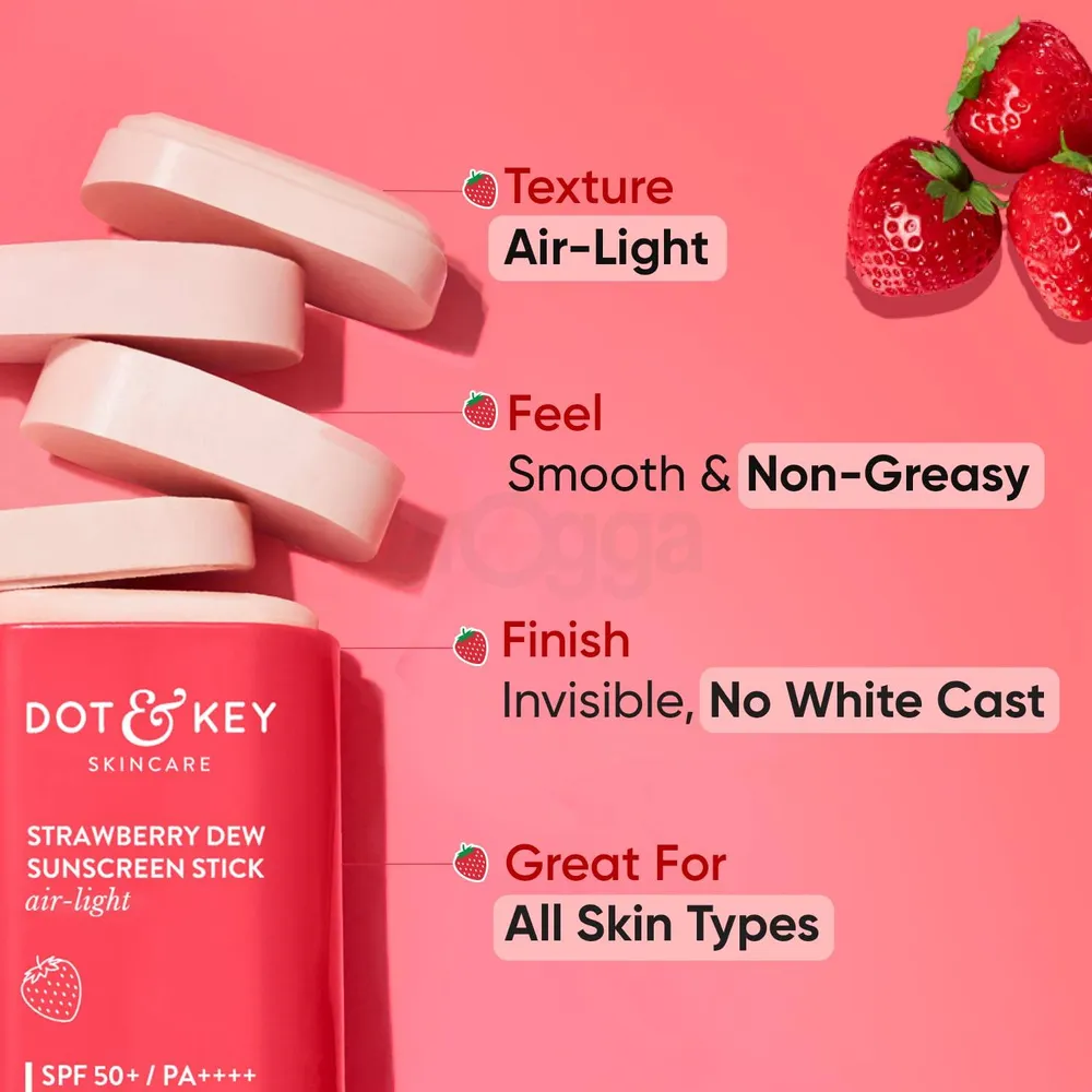 Dot and Key Strawberry Dew Sunscreen Stick SPF 50+ PA++++  