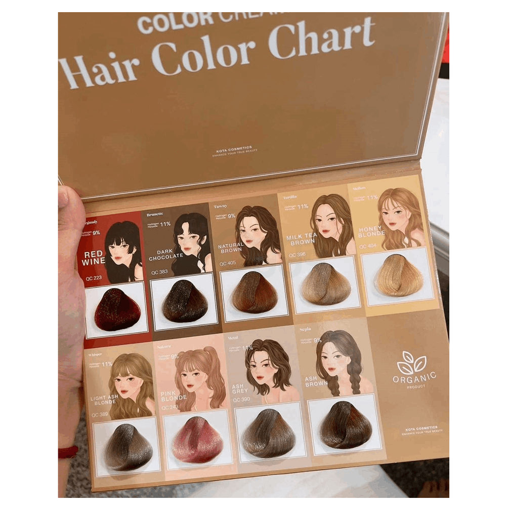 Kota Cosmetics Hair Color Cream Sepia - Ash Brown  