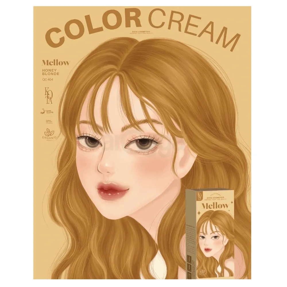 Kota Cosmetics Hair Color Cream Mellow - Honey Blonde  