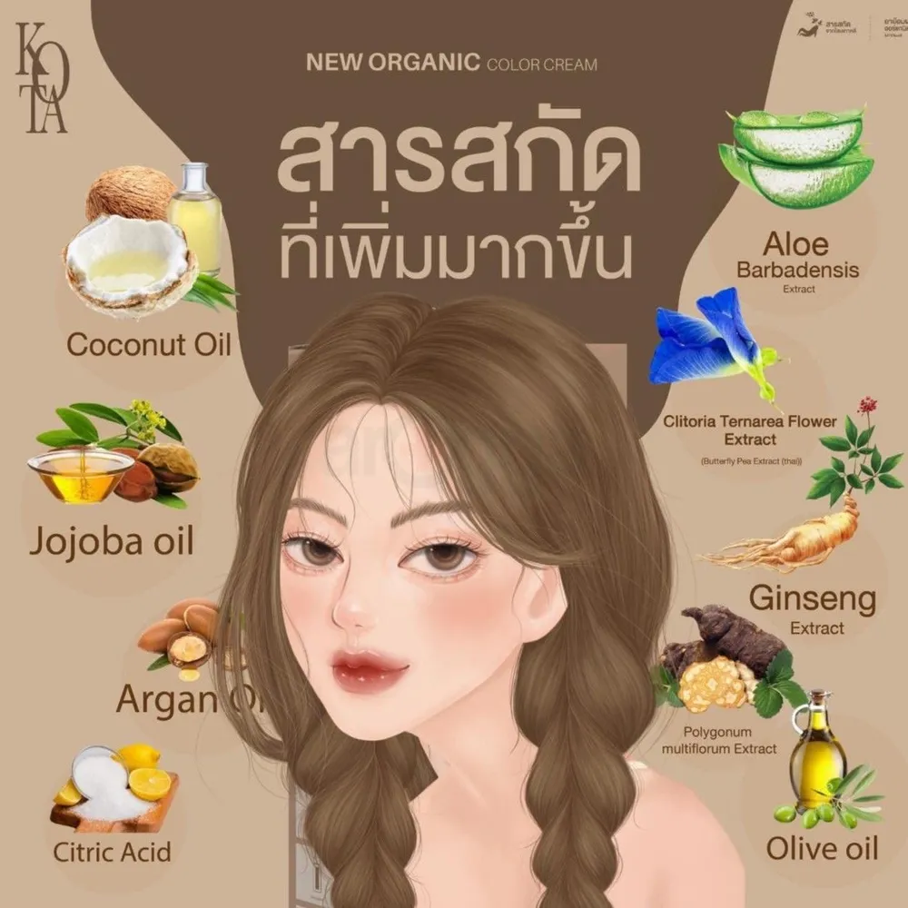 Kota Cosmetics Hair Color Cream Whisper - Light Ash Blonde 200ml  