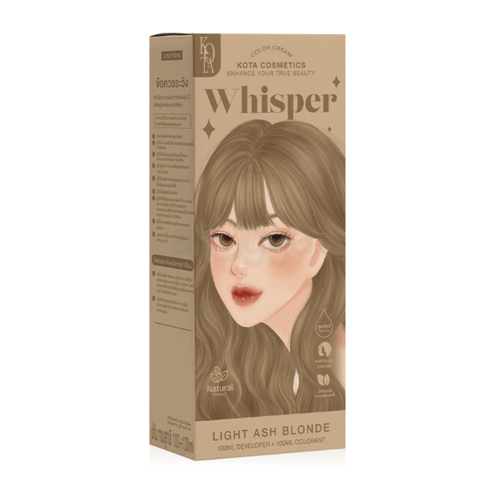 Kota Cosmetics Hair Color Cream Whisper - Light Ash Blonde  