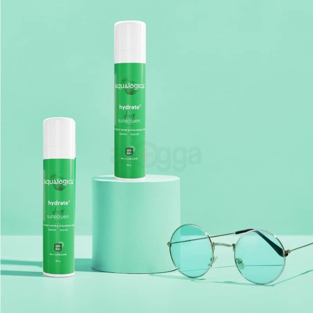 Aqualogica Hydrate+ Dewey Sunscreen SPF 50+ PA++++ with Coconut Water & Hyaluronic Acid  