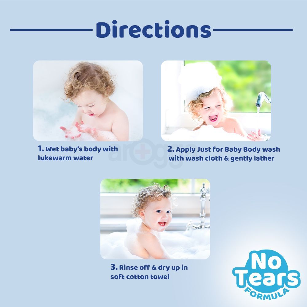 Parachute Just for Baby - Baby Wash 200ml (Baby Soap 75g Free)  