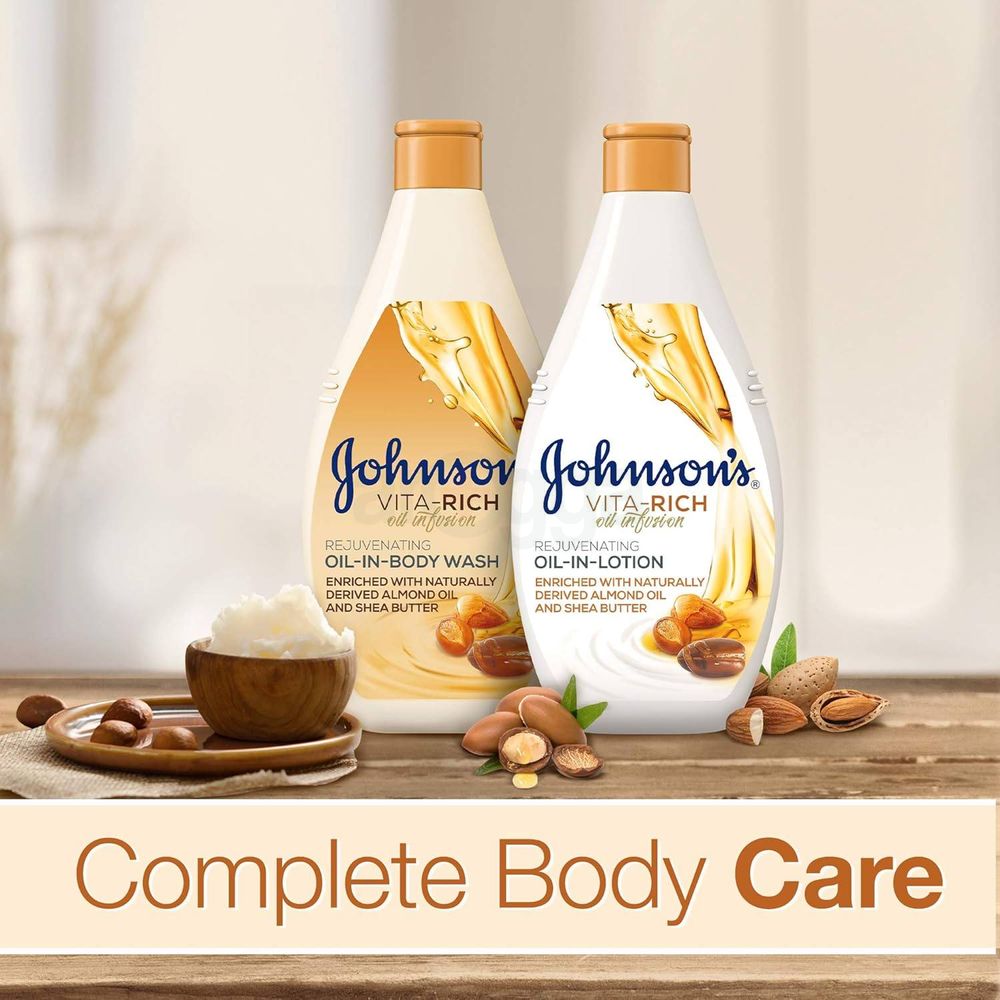 Johnson's Vita Rich Oil Infusion Rejuvenating Body lotion with Almond Oil, Argan Oil & Shea Butter  