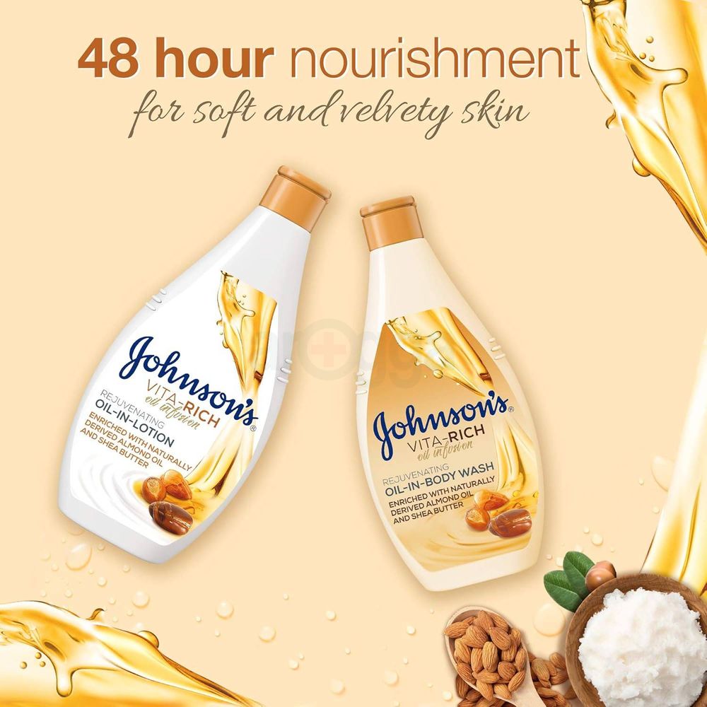 Johnson's Vita Rich Oil Infusion Rejuvenating Body lotion with Almond Oil, Argan Oil & Shea Butter  