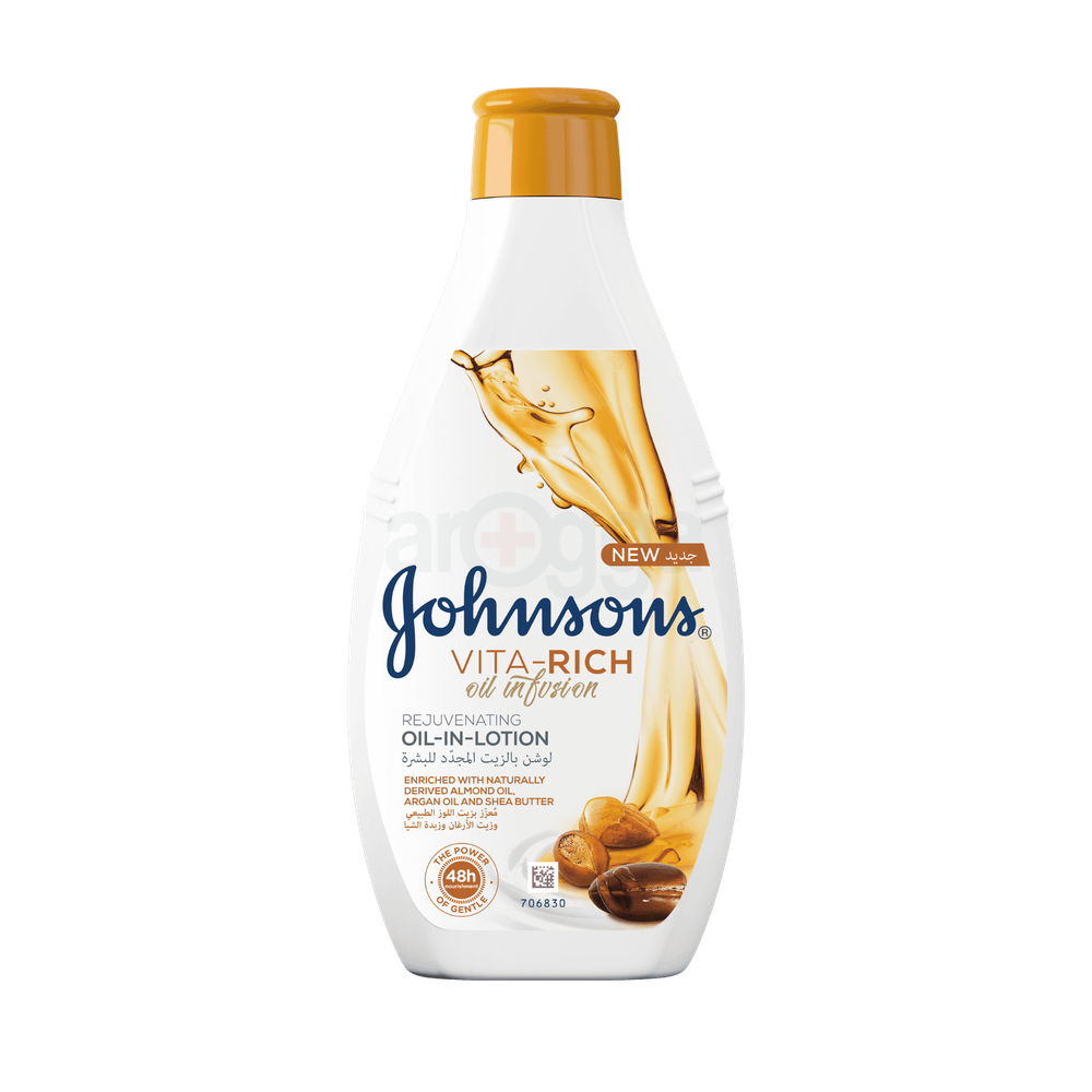 Johnson's Vita Rich Oil Infusion Rejuvenating Body lotion with Almond Oil, Argan Oil & Shea Butter  