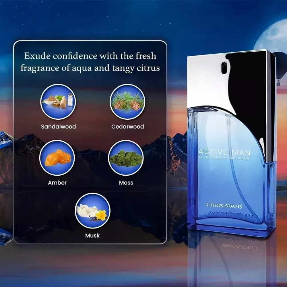 Chris Adams Active Man Eua De Parfum for Men  