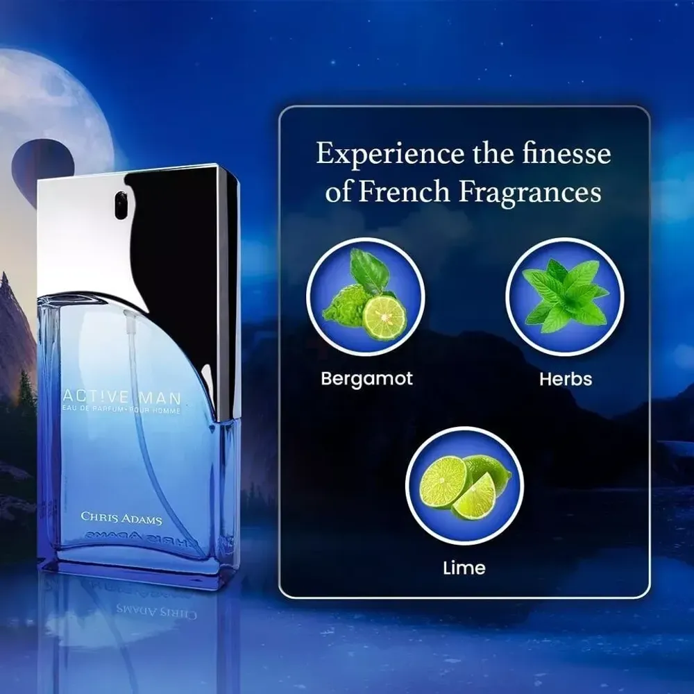 Chris Adams Active Man Eua De Parfum for Men  