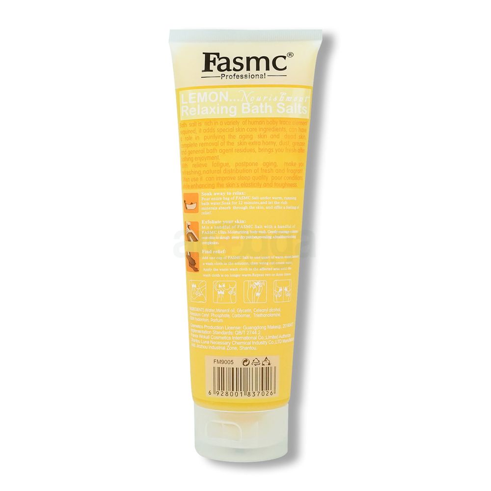 Fasmc Professional Lemon Bath Salts Body Massage Scrub with Extra Brightening Bath Salts  