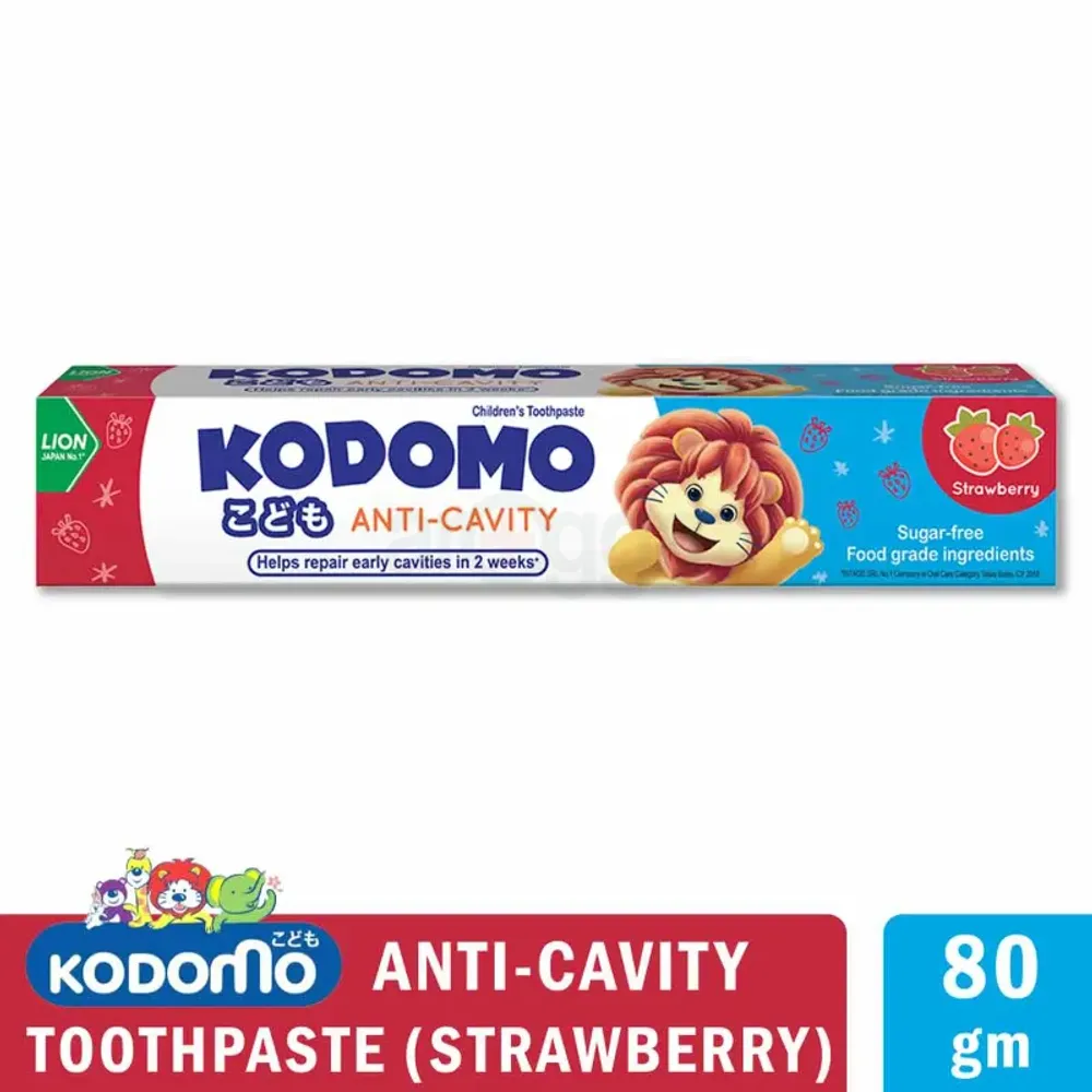 Kodomo Strawberry Flavour Anti Cavity Sugar Free Children's Toothepaste  