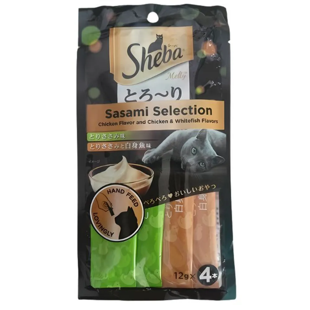 Sheba Melty Cat Treats Chicken & Whitefish (12gx4) 48gm 
  