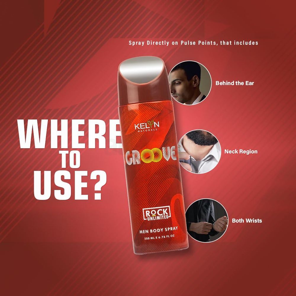 Kelyn Groove Rock Unlimited Men Body Spray  