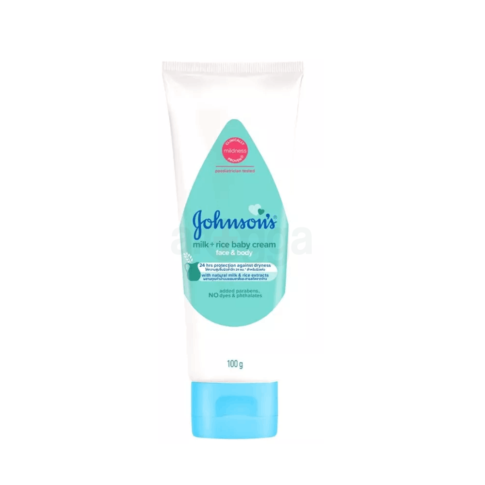 Johnson's Milk + Rice Baby Cream for Face & Body 100g  