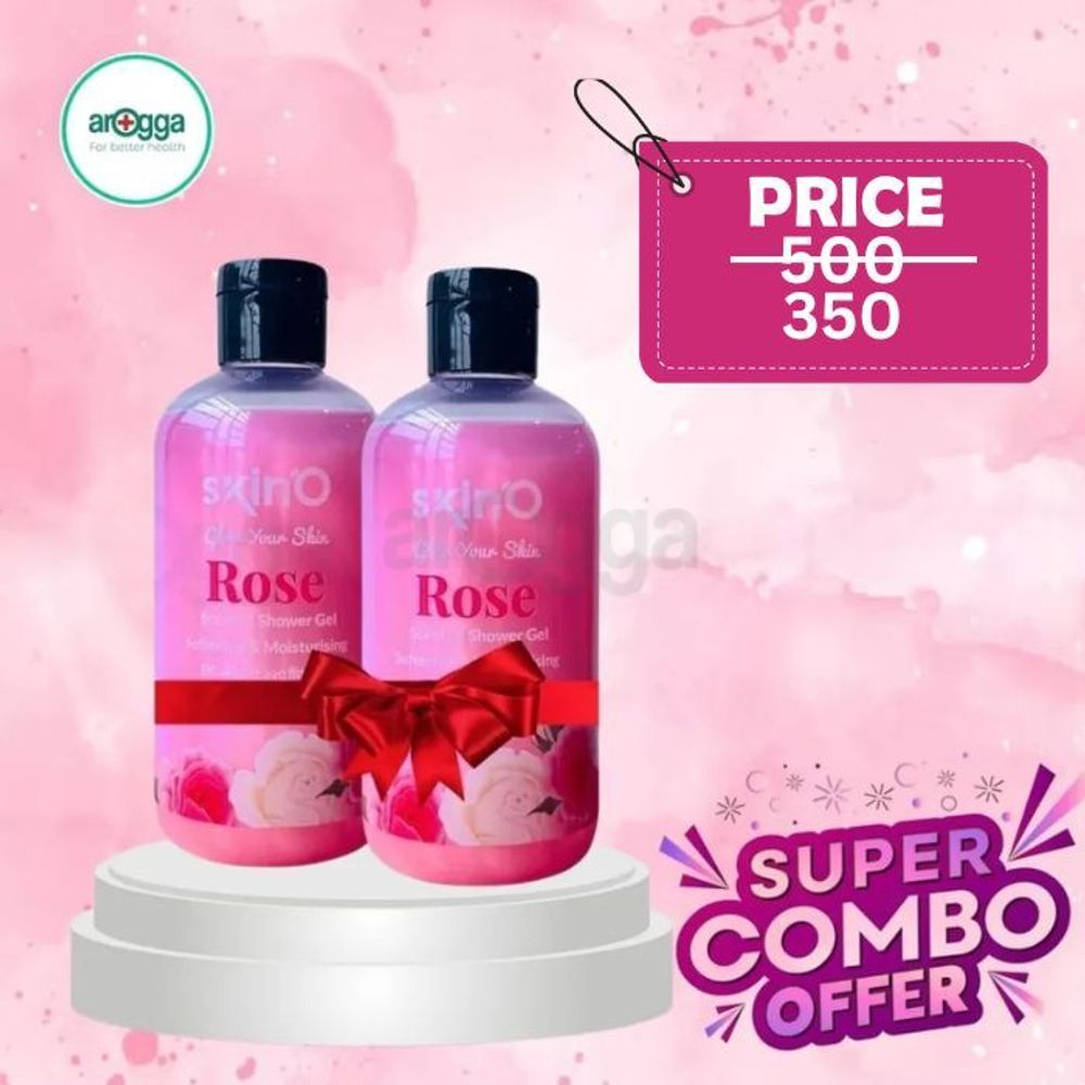Buy Combo of 2 Skin'O Glow Your Skin Rose Scented Shower Gel 220ml Get 150tk Off!  