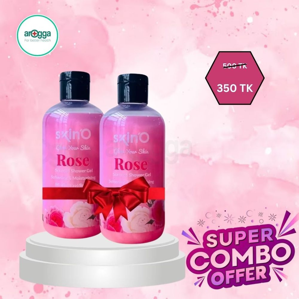 Buy Combo of 2 Skin'O Glow Your Skin Rose Scented Shower Gel 220ml Get 150tk Off!  