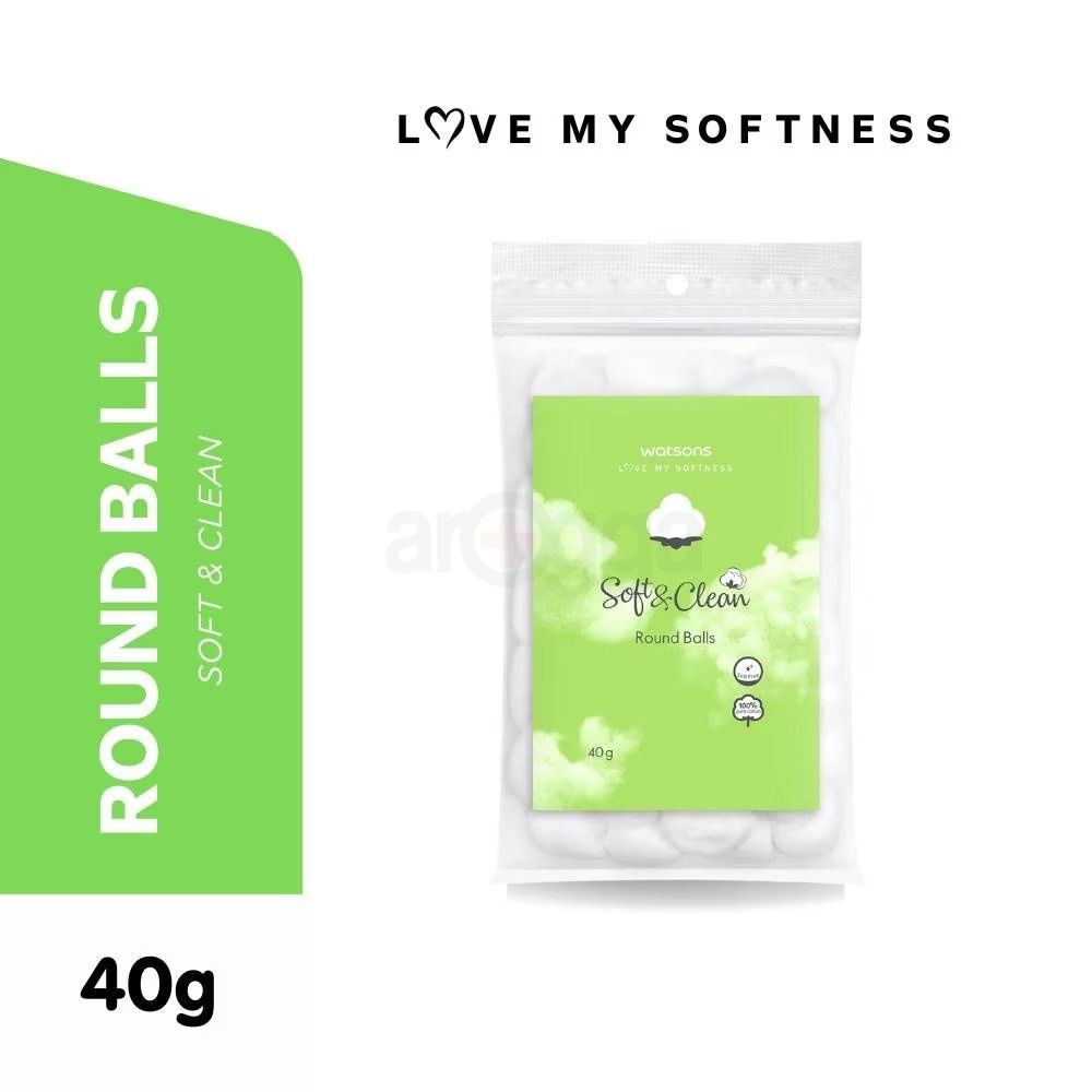WATSONS Soft & Clean Round Balls 40g  