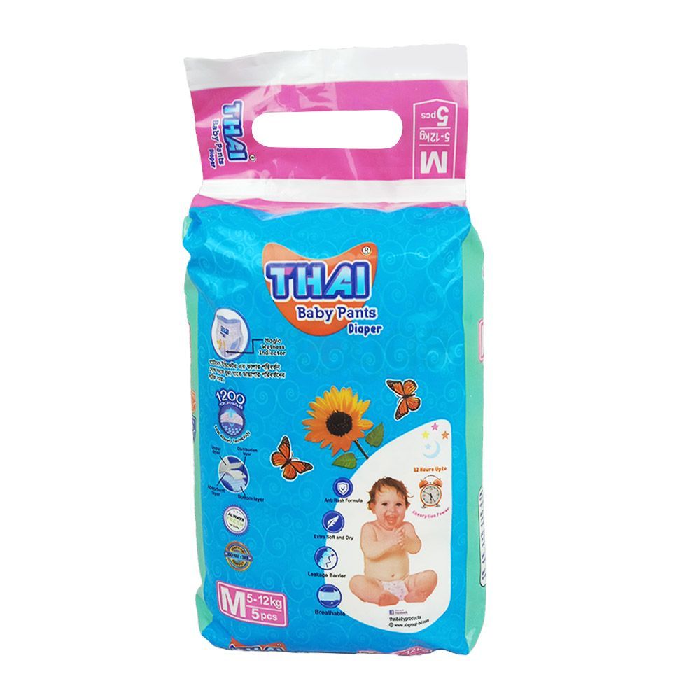 Thai Pant Style Baby Diaper Medium 5's Pack  