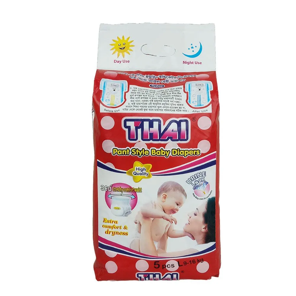 Thai Pant Style Baby Diaper Large 5's Pack  