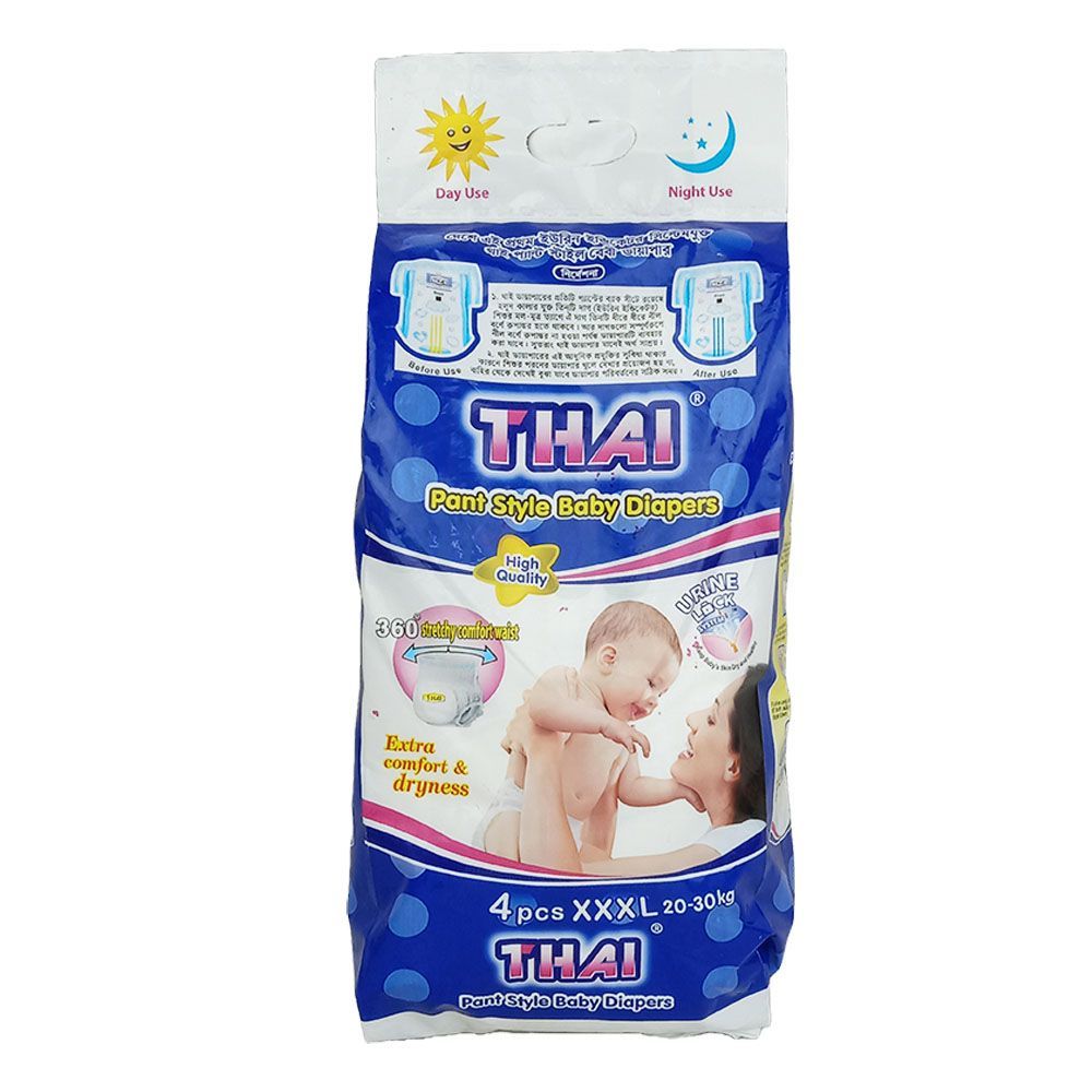 Thai Pant Style Baby Diaper XXXL 4's Pack  
