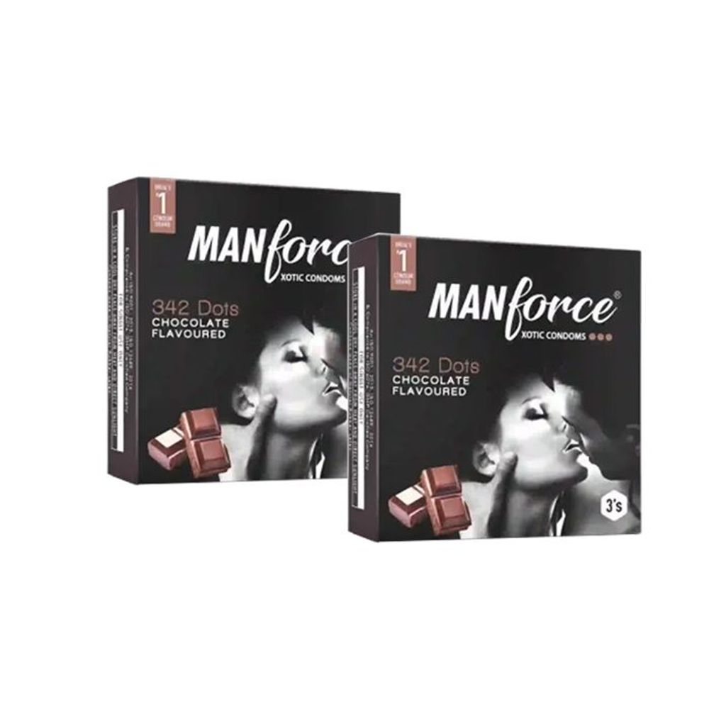 Manforce Condom Chocolate Flavour Condoms - Combo Pack - 3x2=6pcs  