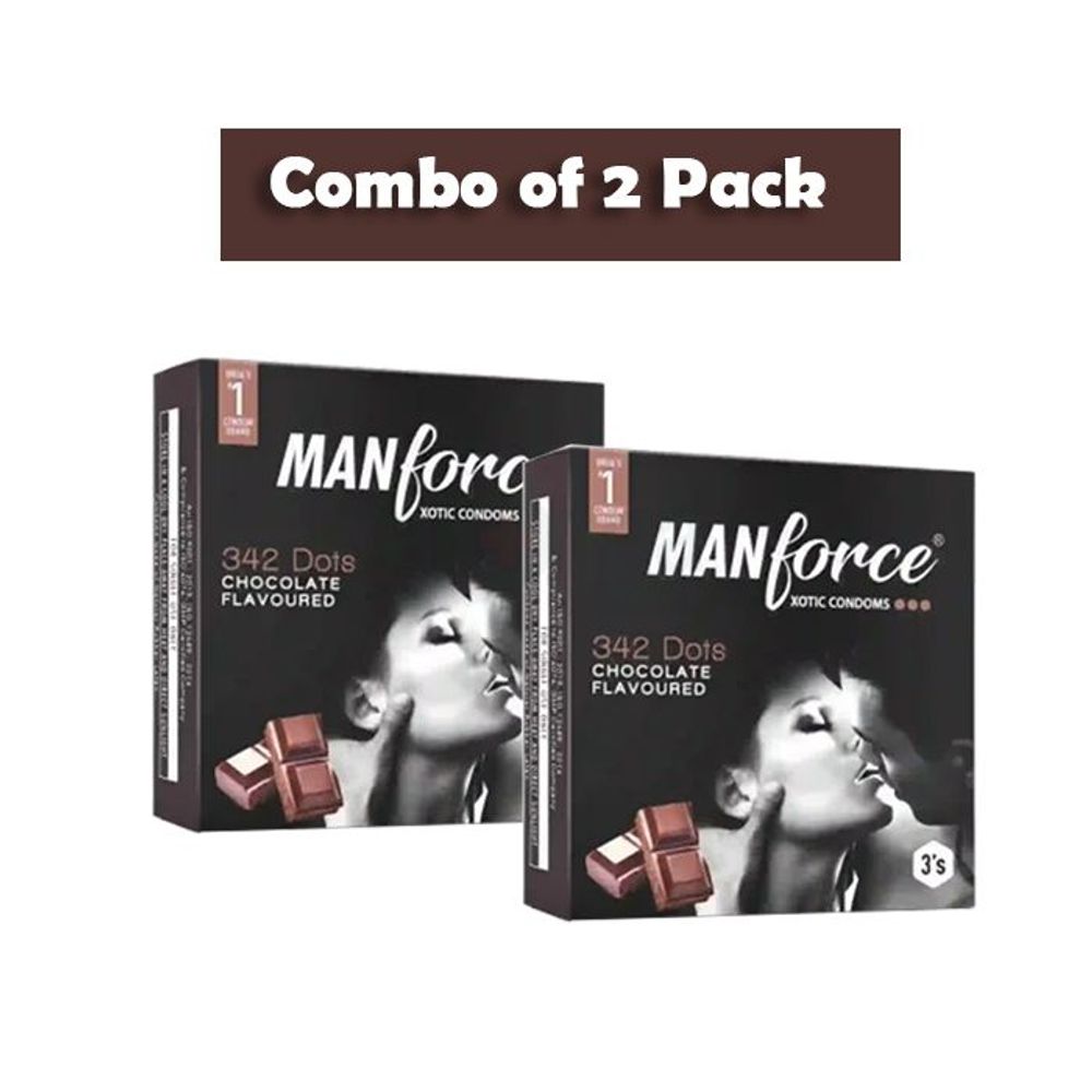 Manforce Condom Chocolate Flavour Condoms - Combo Pack - 3x2=6pcs  