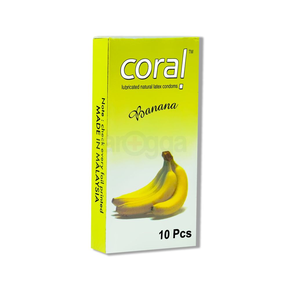 Coral - Banana Flavor Extra Performance Condom - Single Large Pack - 10x1=10pcs  