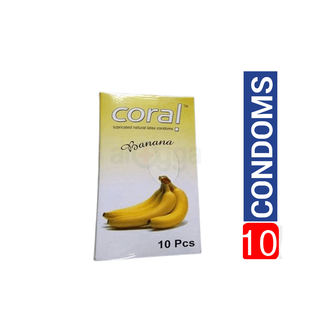 Coral - Banana Flavor Extra Performance Condom - Single Large Pack - 10x1=10pcs  