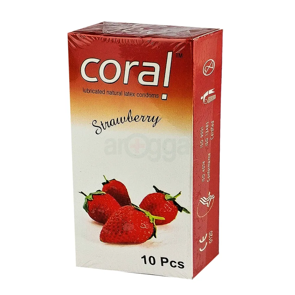 Coral - Strawberry Extra Performance Condom (Full Box) 10pcs  
