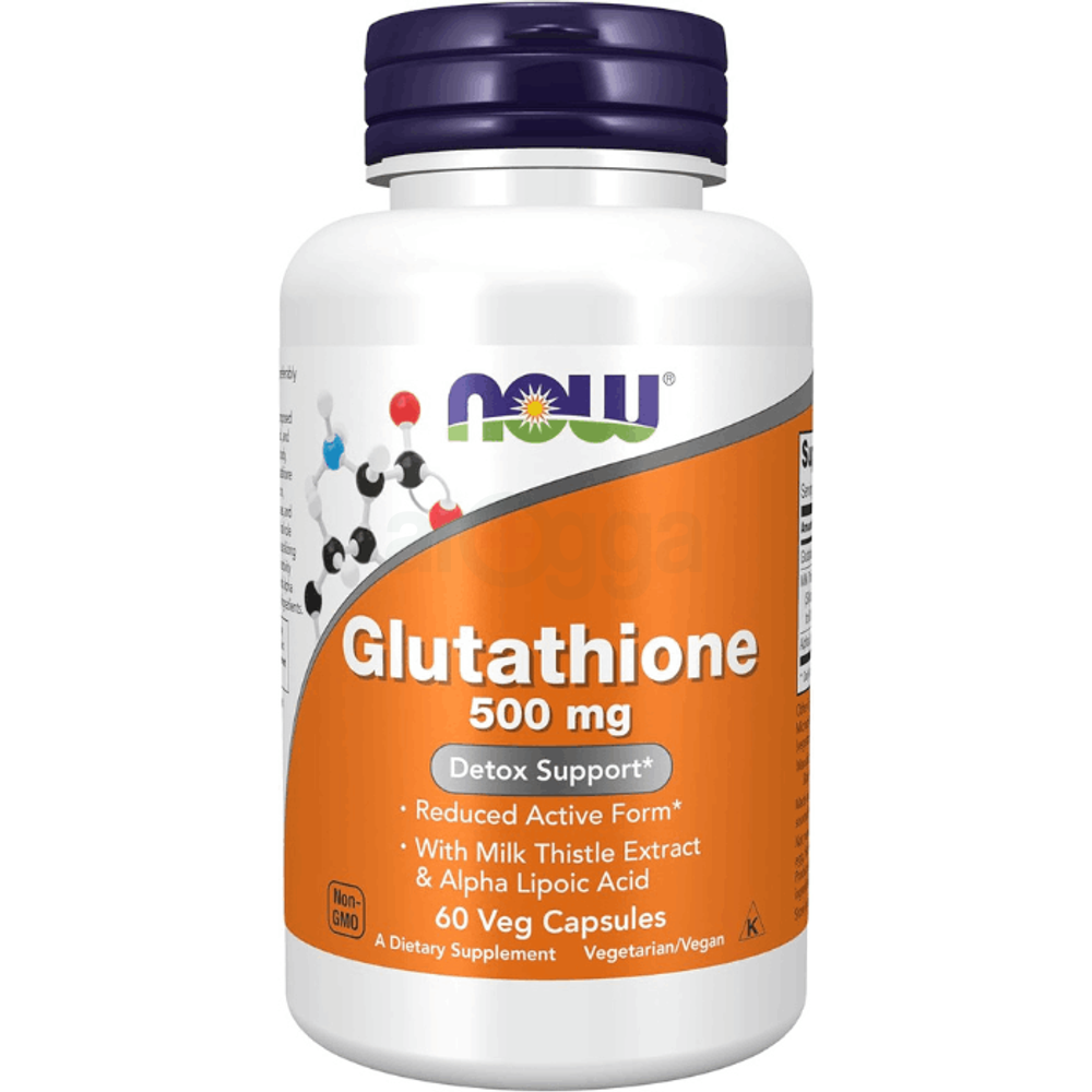 NOW Foods Supplements, Glutathione 500 mg, With Milk Thistle Extract & Alpha Lipoic Acid, Free Radical Neutralizer*, 60 Veg Capsules  