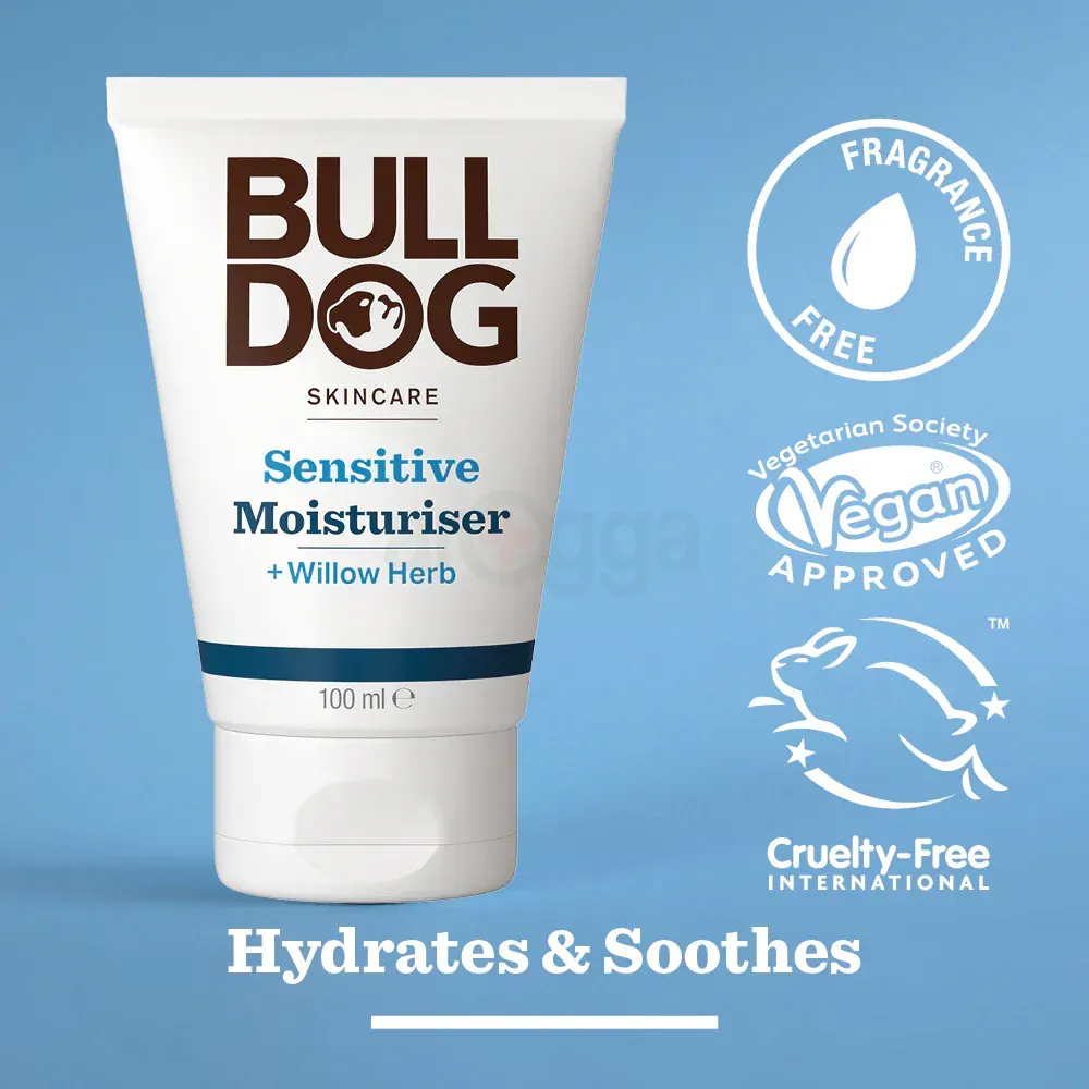 Bulldog Sensitive Moisturiser with Willow Herb 100ml  