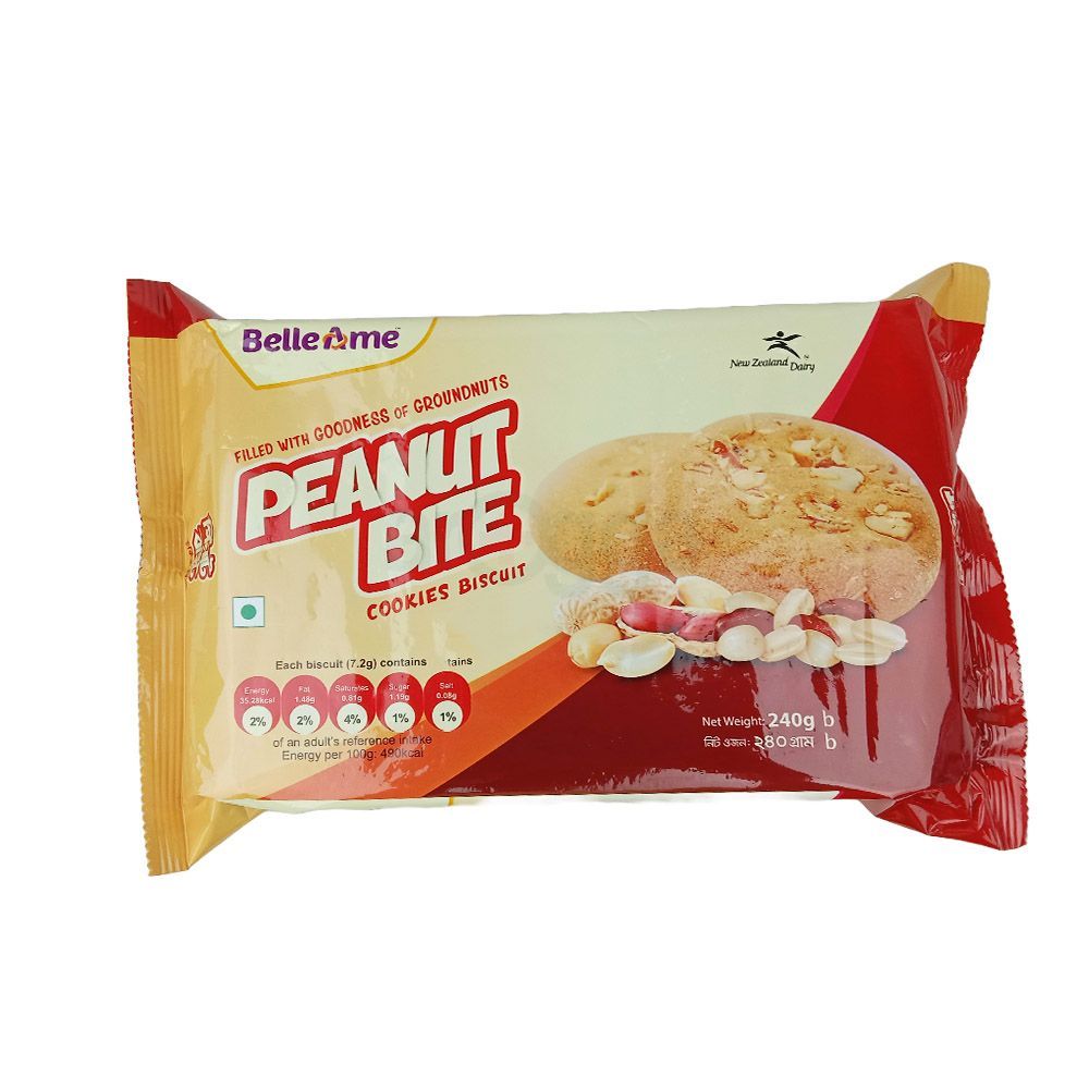 BelleAme Peanut Bite Cookies Biscuit 240gm  