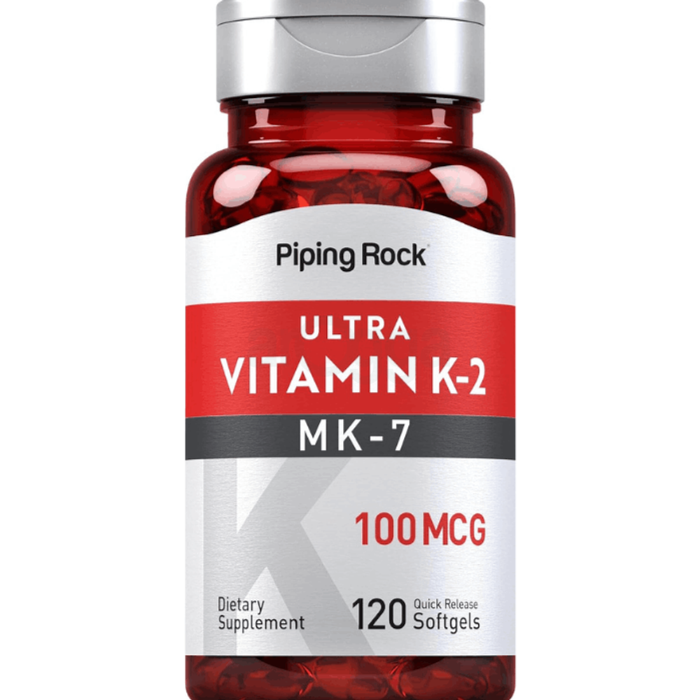 Piping Rock Vitamin K2 MK-7 | 100 mcg | 120 Softgels		  