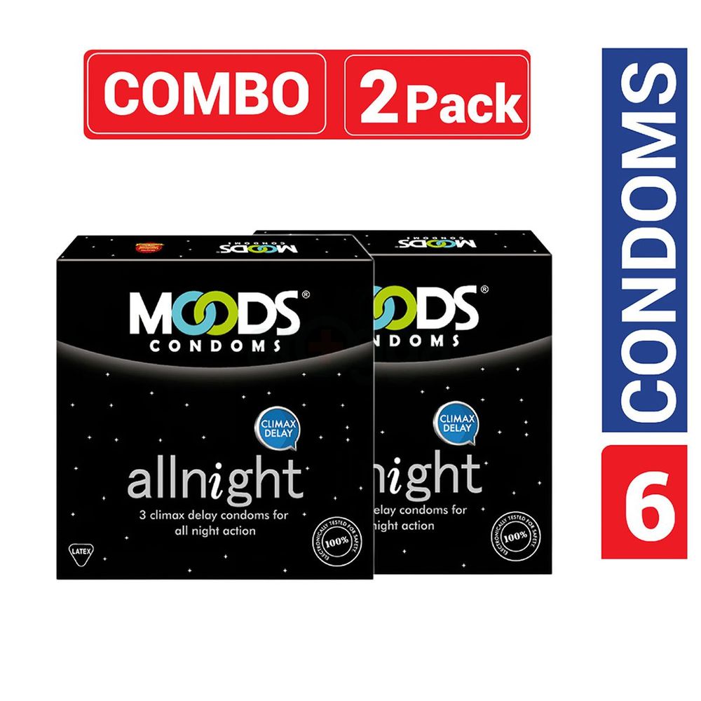 Moods - All Night Condom 2's pack Combo Pack  