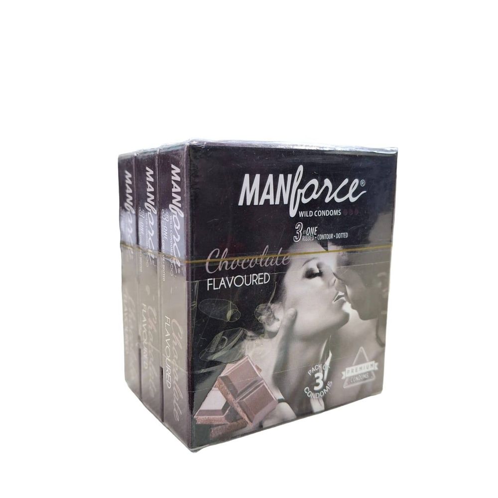 Manforce Condom Chocolate Flavour Condoms - Combo Pack - 3x3=9pcs  