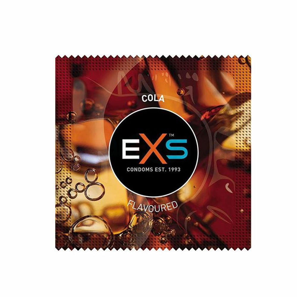 EXS Cola Flavor Condoms for Men | 3Pcs Pack | Natural Latex & Silicone Lubricated | UK  