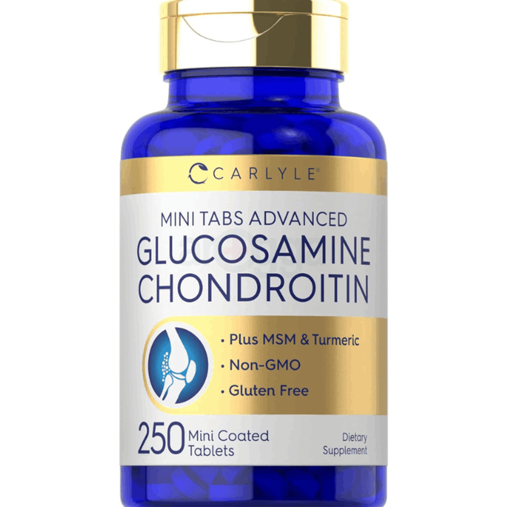 Carlyle Glucosamine Chondroitin MSM Turmeric | 250 Mini Tablets		  